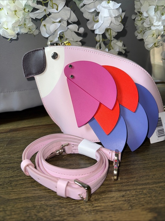 kate spade Handbags - kate spade Pink Parrot Crossbody Bag with Red & Purple Feather Accents